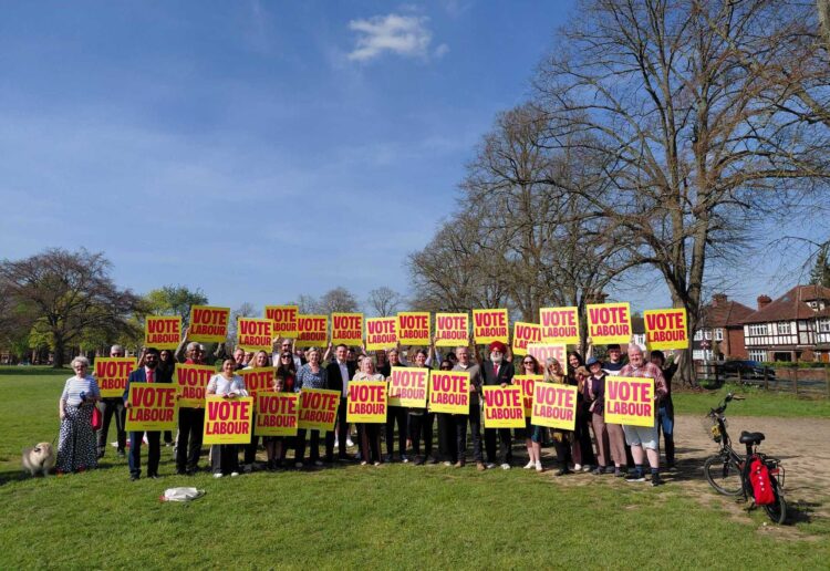 The Labour Party rally at Prospect Park in West Reading on Wednesday, April 8. Credit: James Aldridge, Local Democracy Reporting Service