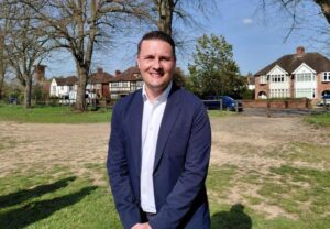 Wes Streeting, the health secretary, at a rally for the Labour Party in Prospect Park, West Reading on Wednesday, April 8. Credit: James Aldridge, Local Democracy Reporting Service