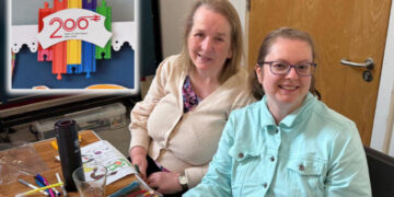 The artworrk marked the 200th anniversary of Britain's railways.