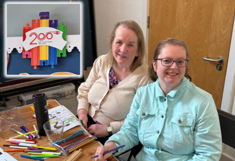 The artworrk marked the 200th anniversary of Britain's railways.