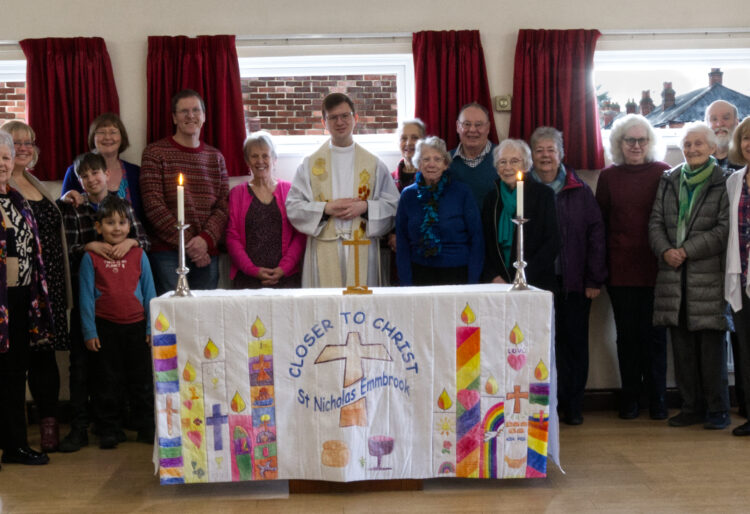 The congregation of St Nicholas, with parish rector Fr Sam Tanna-Korn