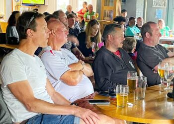 Spectators at Emmbrook Sports and Social Club last Sunday. Pic: Andrew Batt.