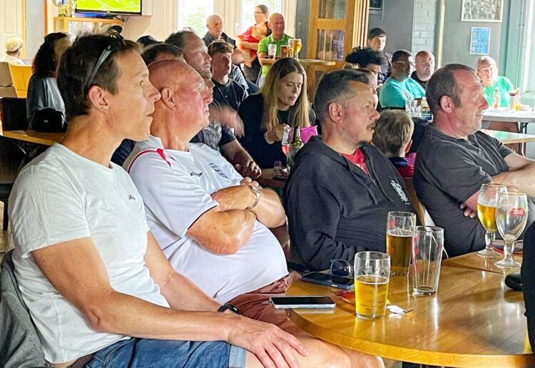 Spectators at Emmbrook Sports and Social Club last Sunday. Pic: Andrew Batt.