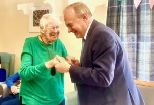 Sir Ed Davey in Finchampstead. Pic: Andrew Batt