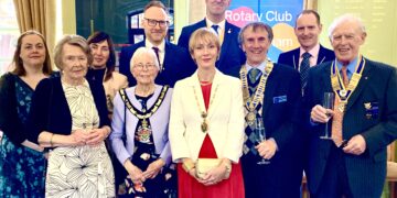 Members of The Rotary Club of Wokingham, and guests celebrated the club's 75th anniversary with a reception and dinner at Wellington College. Picture: Emma Merchant