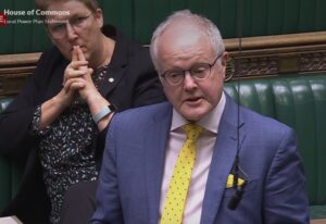 Clive Jones MP speaking in the House of Commons