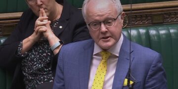 Clive Jones MP speaking in the House of Commons