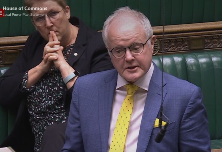 Clive Jones MP speaking in the House of Commons