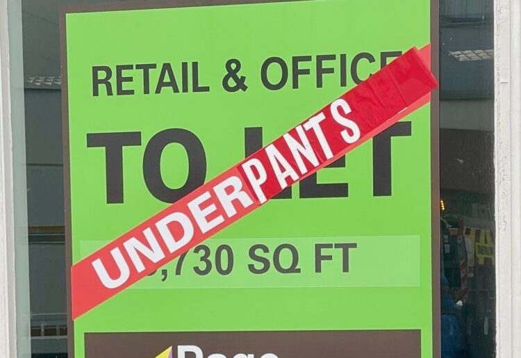The sign yesterday (Monday). Pic: Andrew Batt.