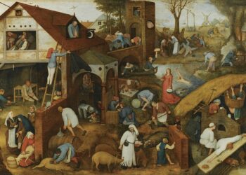 Pieter Bruegel painted everyday peasant life with humour and humility. Picture: Follower of Pieter the Elder, public domain picture via Wikimedia Commons