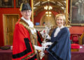 New mayor Alwyn Jones with Lou Timlin. Pic by Stewart Turkington.