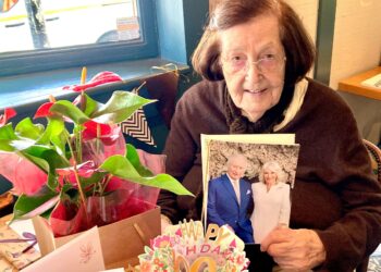 Wilhelmine celebrated 100 years, surrounded by her Link friends. Picture: Emma Merchant
