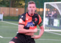 Sean Moore celebrates Town's first goal last night. Pic: Andrew Batt.