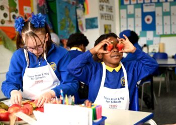 Tesco is encouraging more youngsters to eat fruit and vegetables. Picture: Tesco