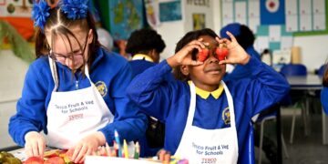 Tesco is encouraging more youngsters to eat fruit and vegetables. Picture: Tesco