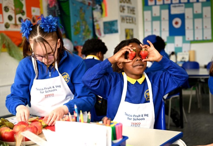 Tesco is encouraging more youngsters to eat fruit and vegetables. Picture: Tesco