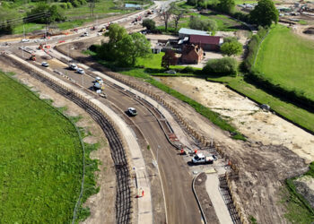Through traffic will use the link road.