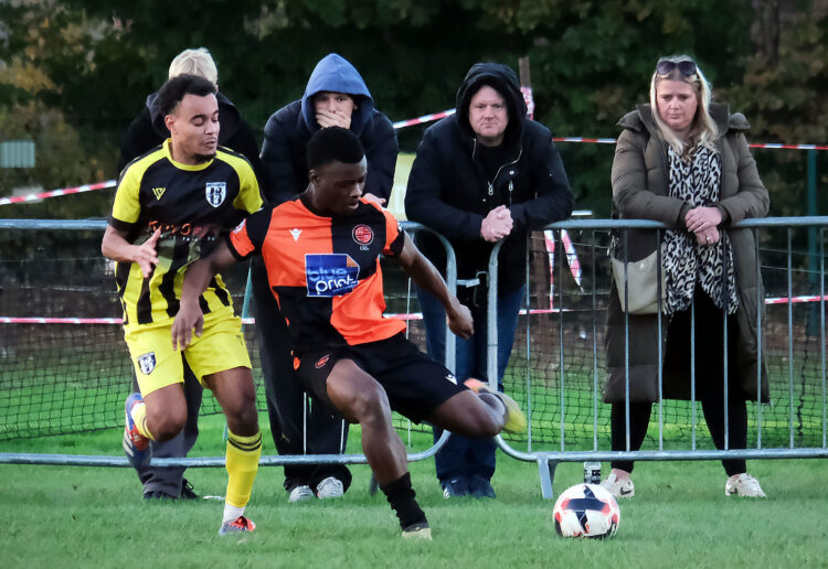 Aaron Peprah in action at Lowther Road. Pic: Andrew Batt.