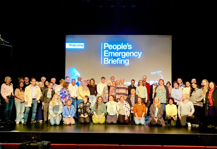 Organisers of a screening of the People's Emergency Briefing are encouraged by the number of viewers who came. Picture: Emma Merchant