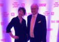 Claire Wraight and Clive Jones MP at the Breast Cancer Now Fashion Show. Image: Office of Clive Jones MP).