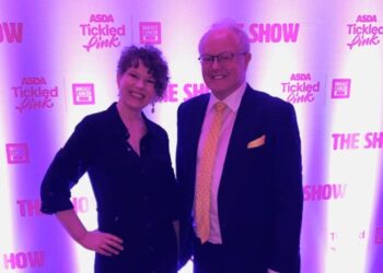 Claire Wraight and Clive Jones MP at the Breast Cancer Now Fashion Show. Image: Office of Clive Jones MP).