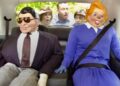 Scarecrows of Margaret Thatcher and Ronald Regan on show in Sonning in the 1990s. Pic: Andrew Batt.