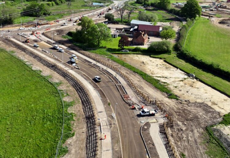 The new link road in Wokingham is due to open on Friday this week. Picture: WBC