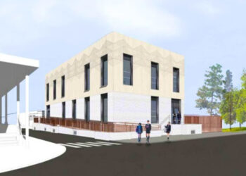 An impression of the new building.