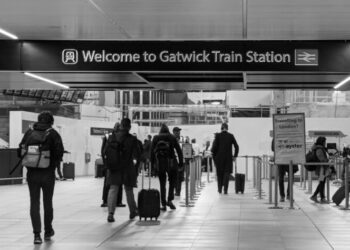 Gatwick railway station.
