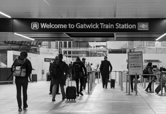 Gatwick railway station.