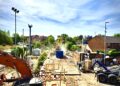 Demolition in progress. Pic: Ian Hydon.