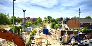 Demolition in progress. Pic: Ian Hydon.