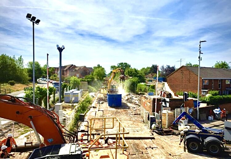 Demolition in progress. Pic: Ian Hydon.