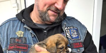 Bikers demonstrate puppy love at DBARC