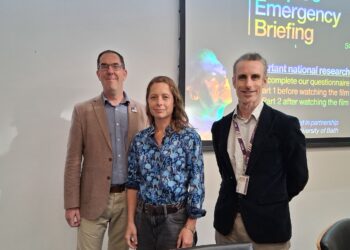 A screening in Reading of the People's Emergency Briefing, prompted a discussion about Reading's flood measures. Picture: Reading and Mid-Berks Steering Group.
