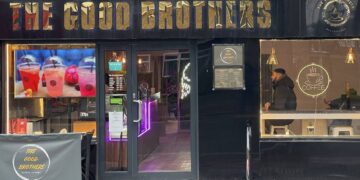 Police are appealing for witnesses after a vehicle collision left the facade of The Good Brothers on Wokingham Road smahed and damaged. Picture: Google LLC, via Google Maps