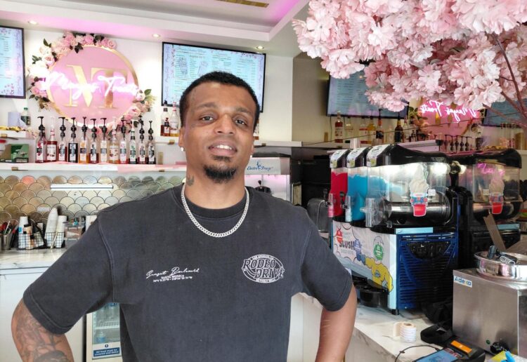 Kyle Alleyne from Mayas Treats dessert parlour at the precinct in Crockhamwell Road, Woodley. Credit: James Aldridge, Local Democracy Reporting Sevice
