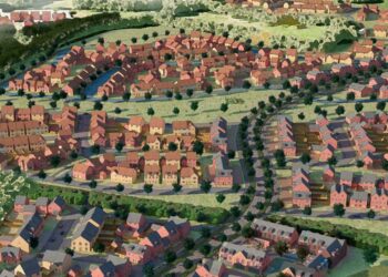 A sketch of what 600 homes could look like at Hatch Farm in Sindlesham, part of the Loddon Valley Garden Village proposed for Wokingham Borough. Credit: https://hatch-farm.co.uk/