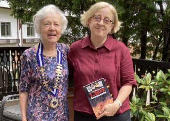 Author Sharon Wright shared her 18th century heroine?s hot air journey with members of Wokingham Probus Club. Picture: Wokingham Probuse
