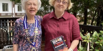 Author Sharon Wright shared her 18th century heroine?s hot air journey with members of Wokingham Probus Club. Picture: Wokingham Probuse