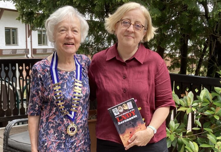 Author Sharon Wright shared her 18th century heroine?s hot air journey with members of Wokingham Probus Club. Picture: Wokingham Probuse
