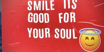 One of the stickers that appeared last week. Pic: Andrew Batt.