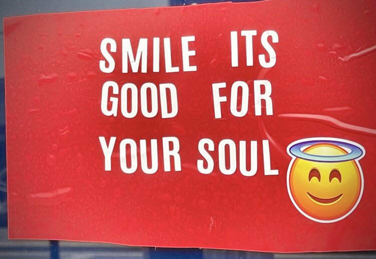 One of the stickers that appeared last week. Pic: Andrew Batt.