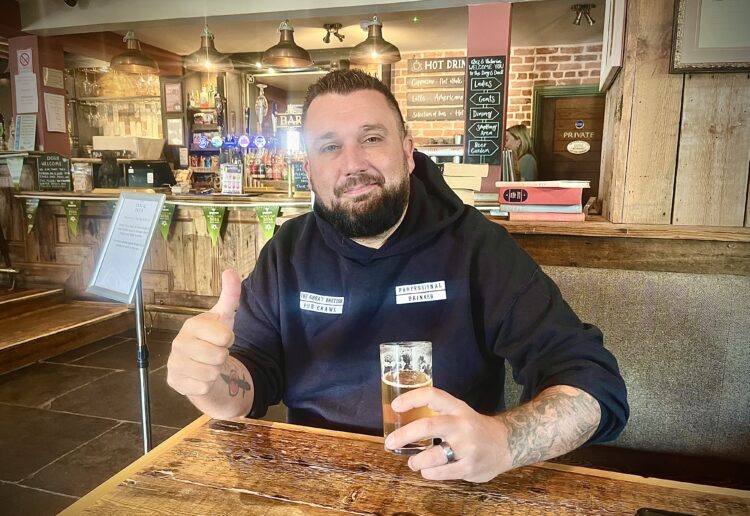 Dale Harvey at the Dog and Duck. Pic: Andrew Batt.