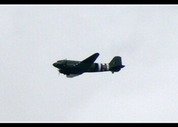 A flyby performed by the pilot of a Douglas C-47 Dakota was unfortunately abandoned over Wokingham on Saturday, due to weather conditions on the South Coast forcing a re-route. Picture: Riik@mctr via Wikiedia Commons