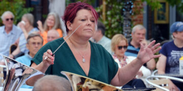 St Sebastian Wokingham band at Armed Forces Day. Pic: Andrew Batt.