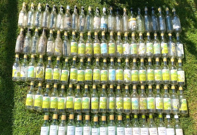 A serial bottle discarder is blighting a Matthewsgreen roundabout. Picture: Wokingham resident
