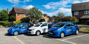 Two new Bluebird Care vehicles will help carers to travel across the borough. Picture: Bluebird Care