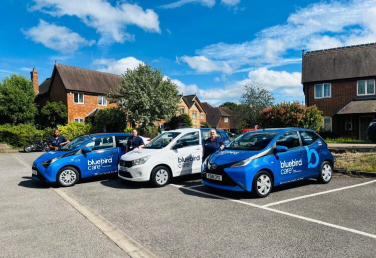 Two new Bluebird Care vehicles will help carers to travel across the borough. Picture: Bluebird Care