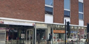 The unit in Peach Street. Pic: Emma Merchant.`